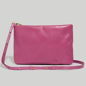 NWT Madewell The Puff Leather Crossbody Bag in Warm Violet